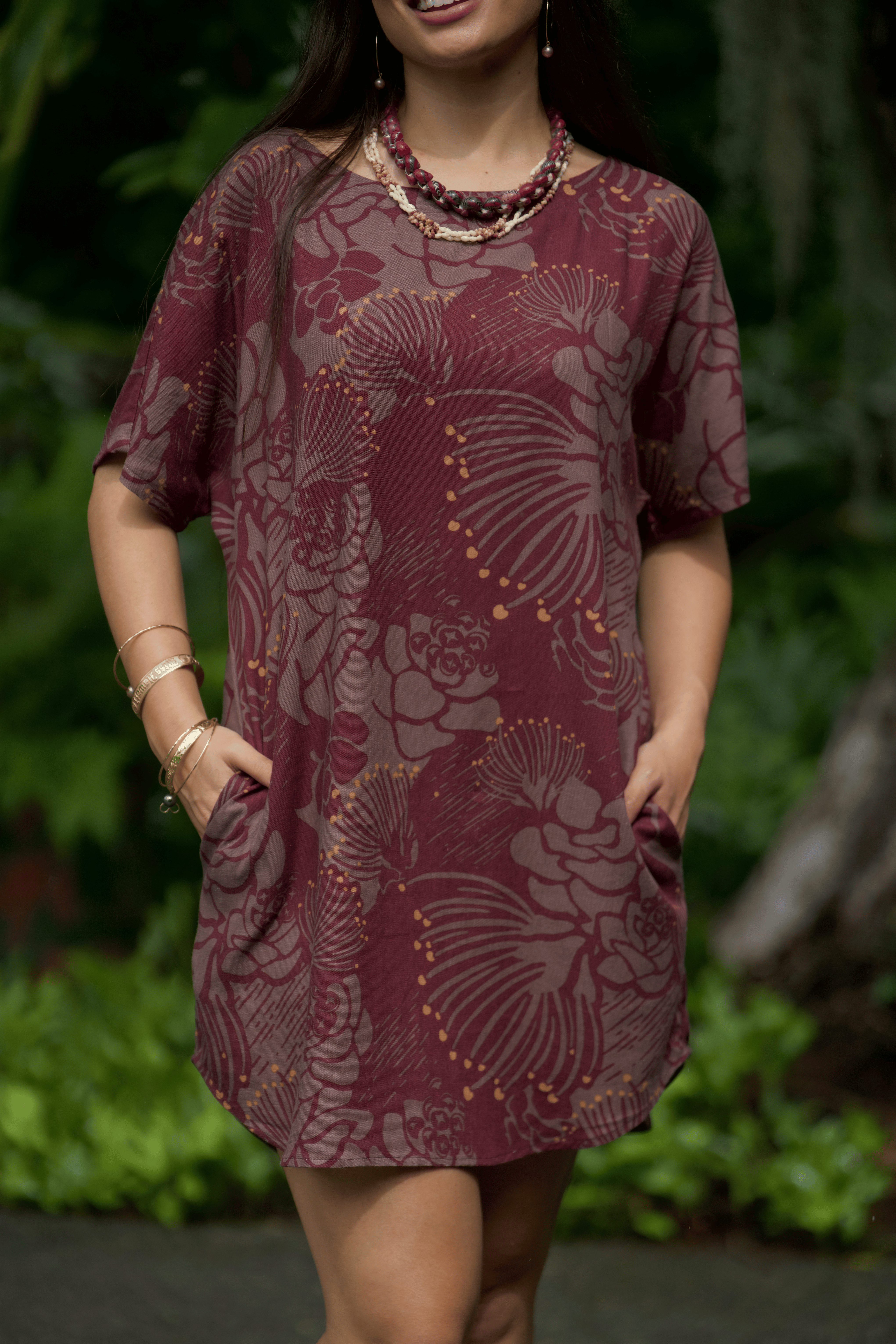 Kanani Dress ʻŌhiʻa Lehua in 'ōhelo