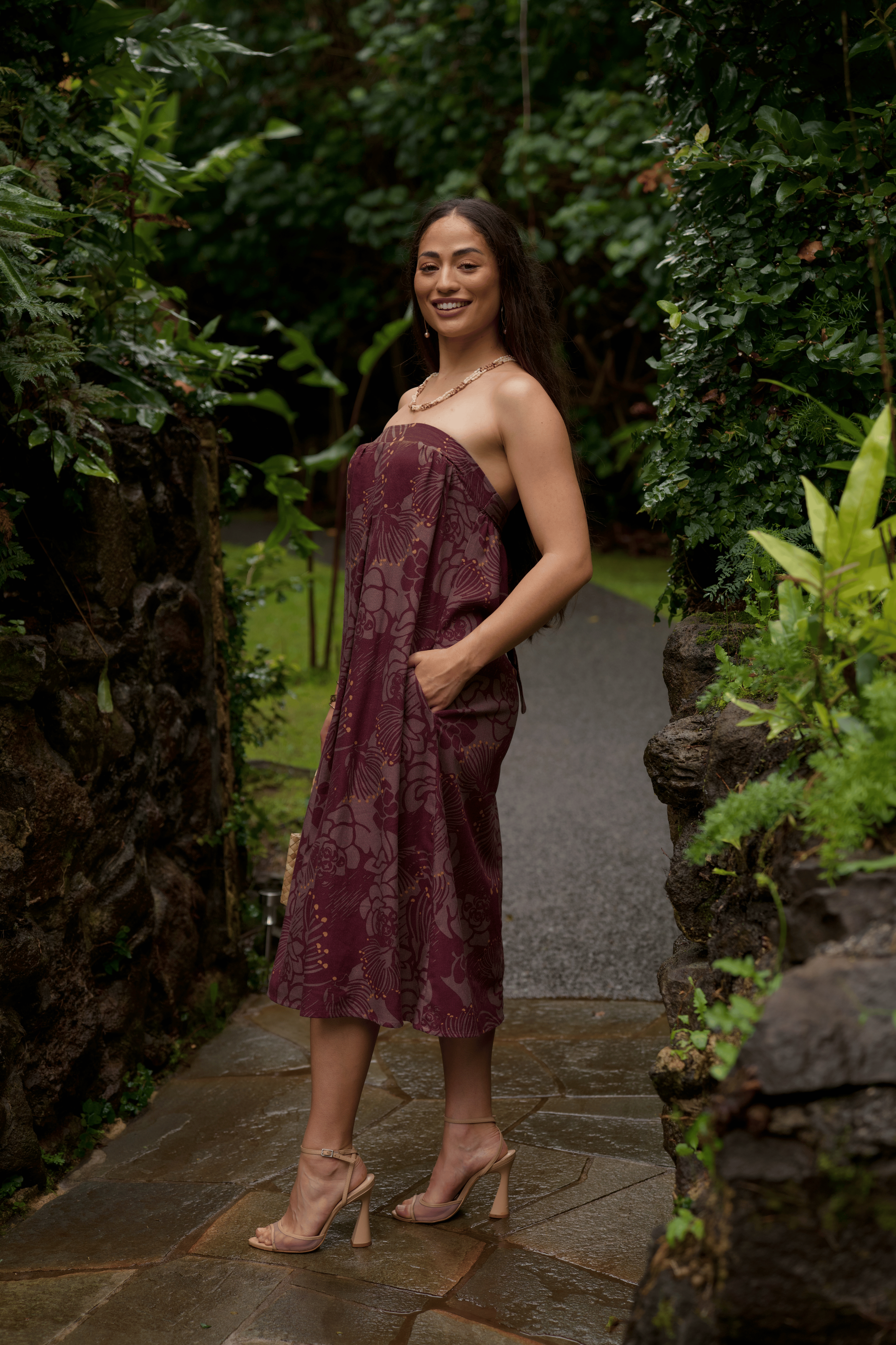 Naleo Dress ʻŌhiʻa Lehua in 'ōhelo