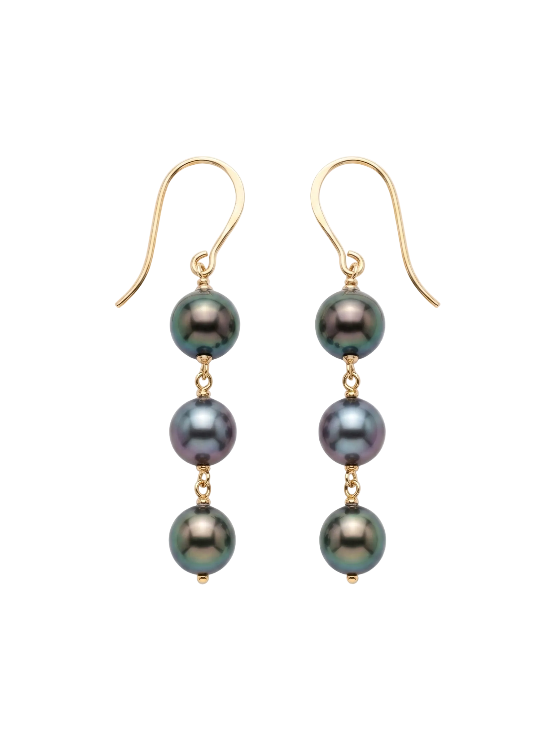 Tahitian Pearl Cascade Drop Earrings
