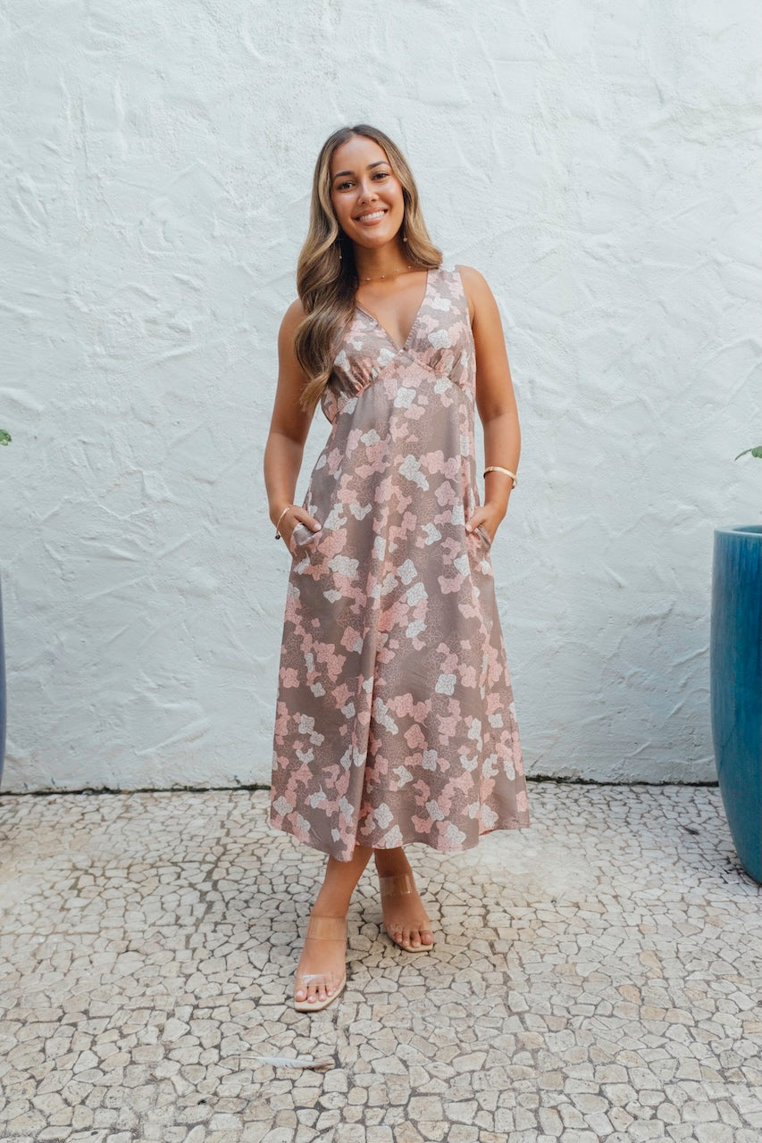 Moana Tea Dress in Liko Ola- Palaunu