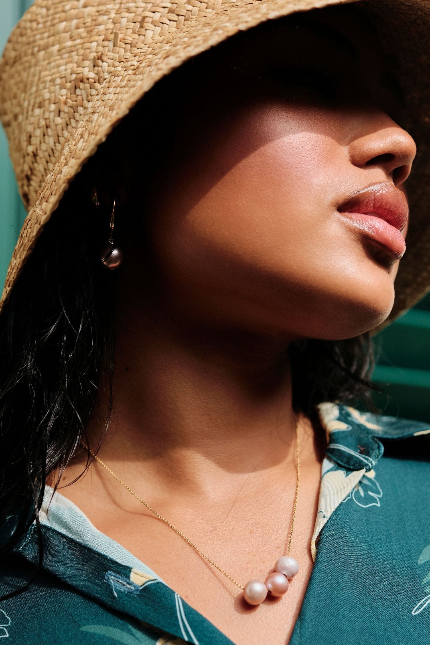 Edison Pearl Necklace w/ 3 Pearls