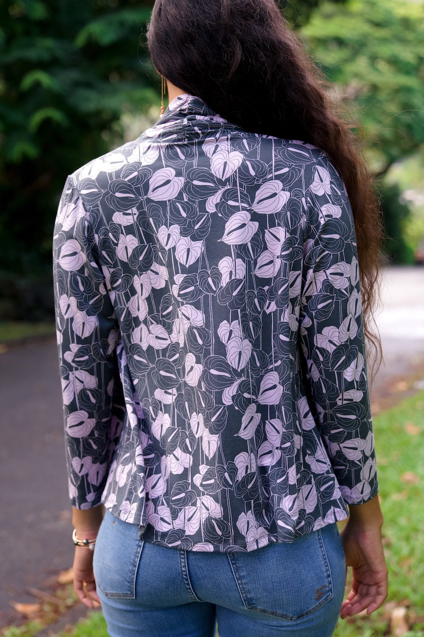 Anu Cardigan in Hilo Anthurium