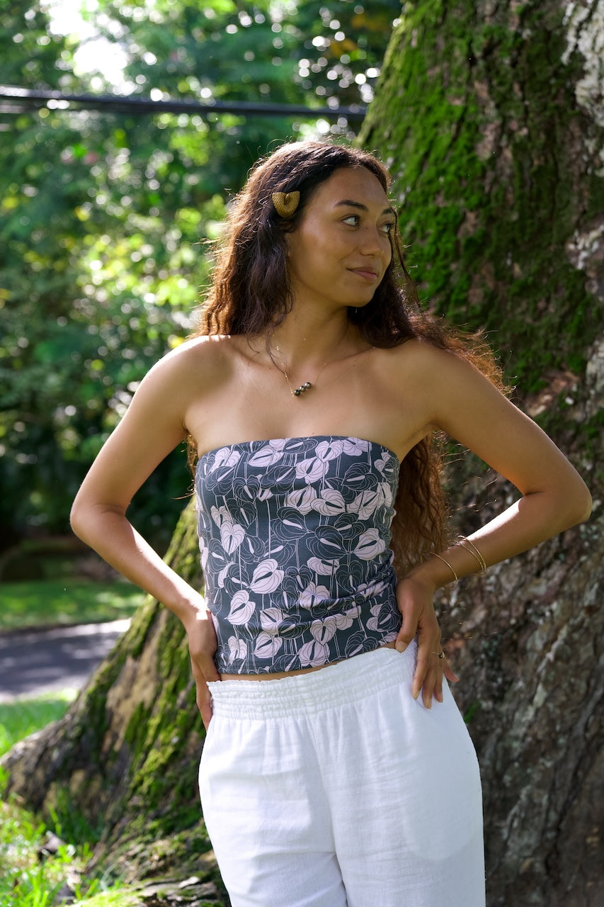 Loke Tube Top in Hilo Anthurium