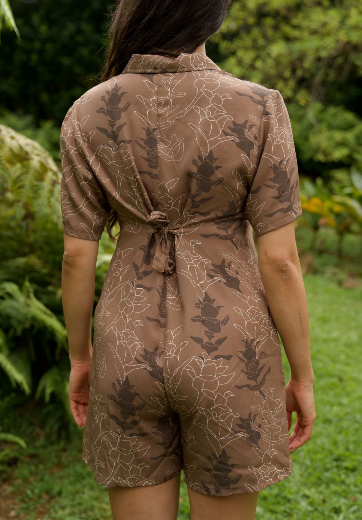Kanoe Romper-Liko Lehua Makuʻe (brown)