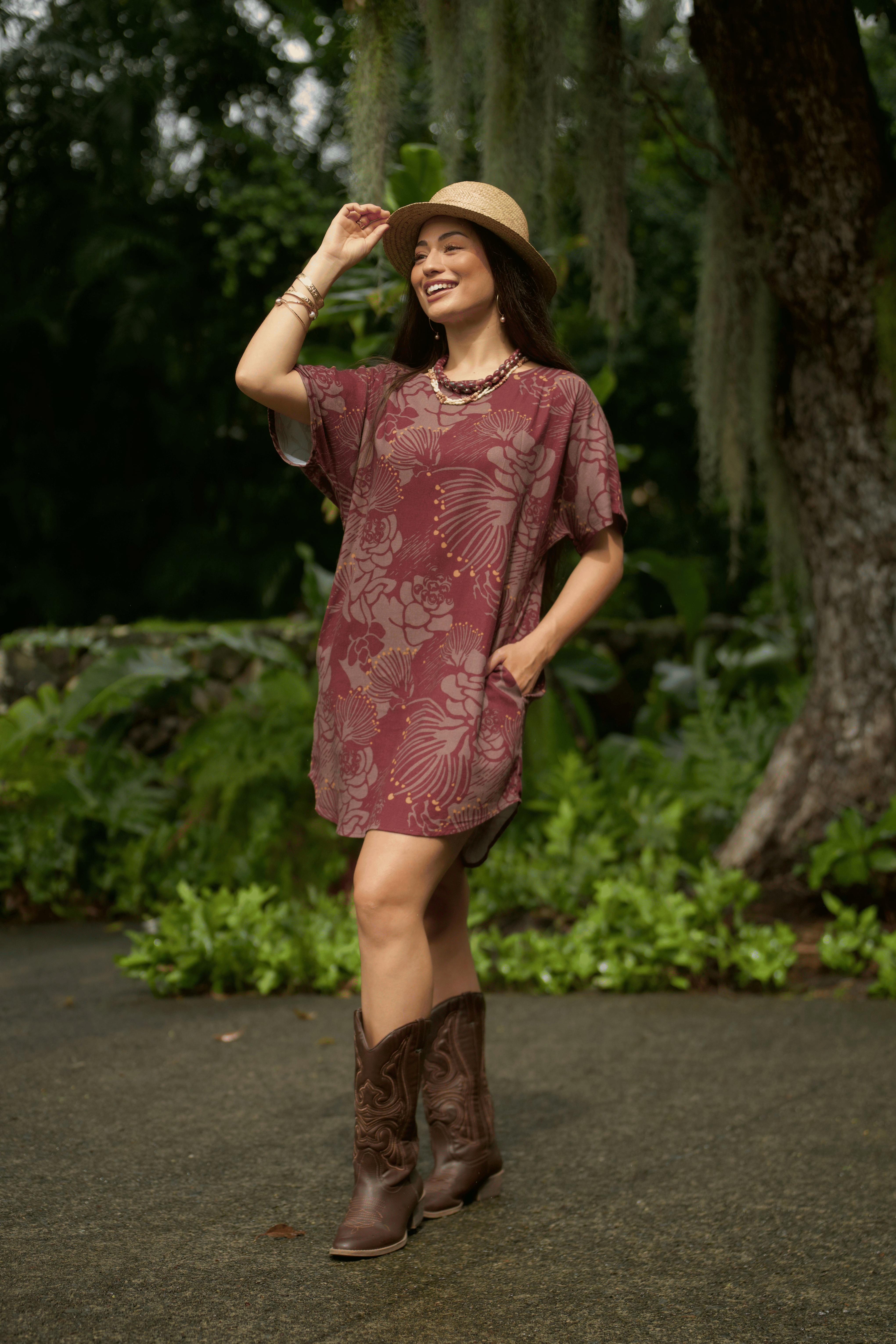 Kanani Dress ʻŌhiʻa Lehua in 'ōhelo