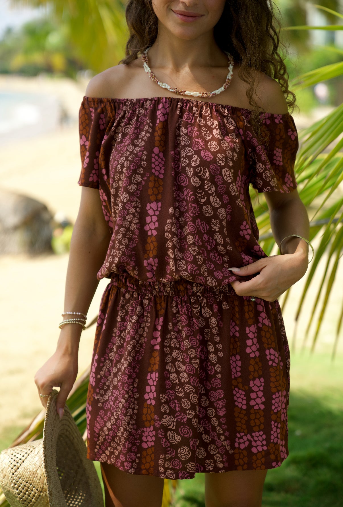 Kahelelani Kona Short Dress in  Maku'e