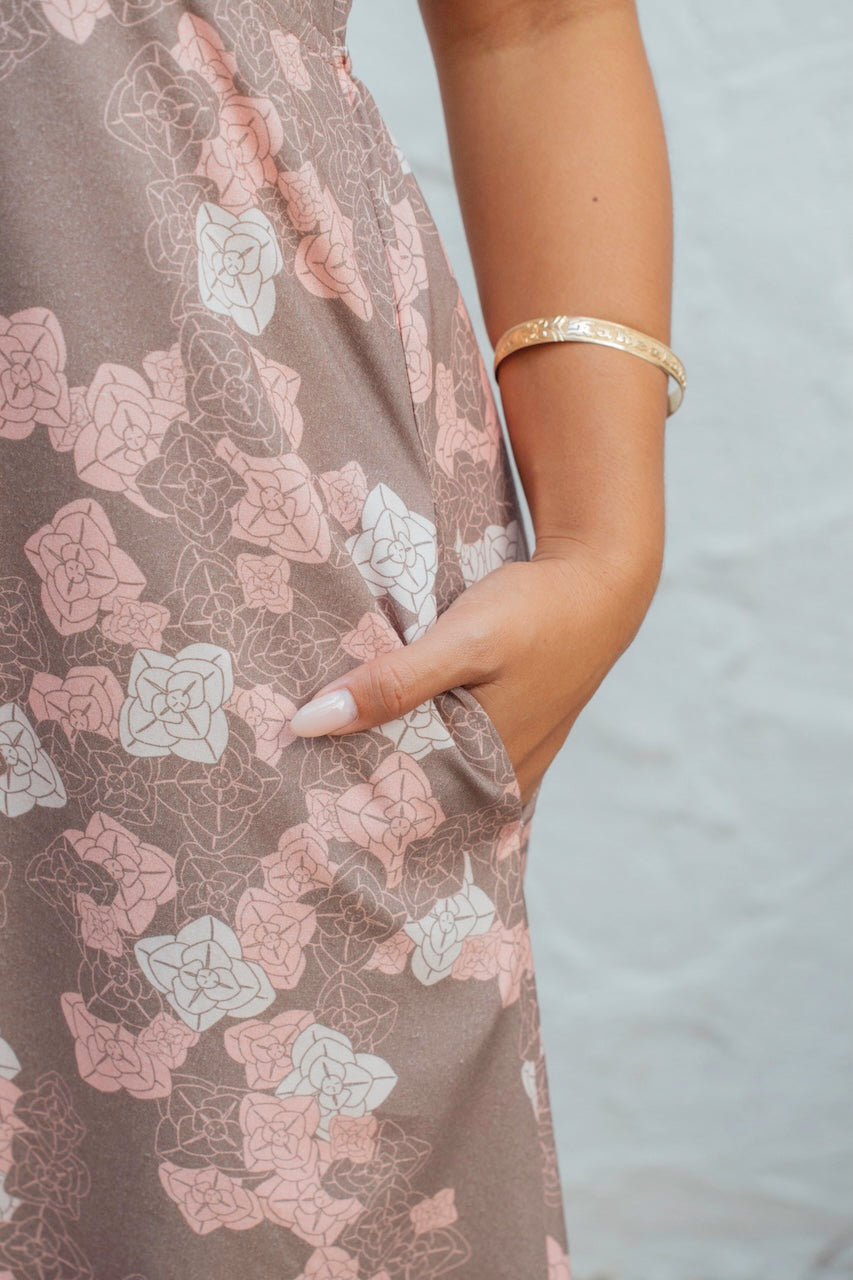 Moana Tea Dress in Liko Ola- Palaunu